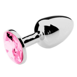 Generique Plug Bijou Strass Rose - MEDIUM 7 x 3.4cm